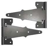 HINGE TEE GALV STEEL BLACK 8IN